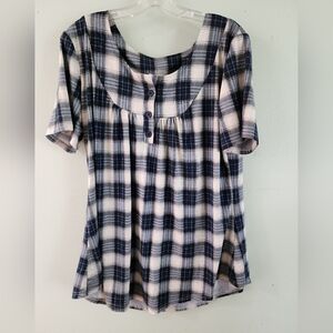Roselinlin plaid tunic XXL